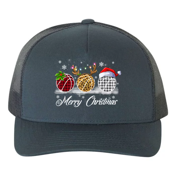 Merry Christmas Basketball Ball Costume Basketball Xmas Gift Yupoong Adult 5-Panel Trucker Hat