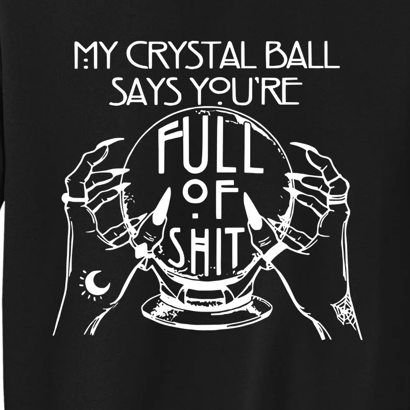 My Crystal Ball Says You're Full Of Shit Wizard Witch Fortune Teller Tall Sweatshirt