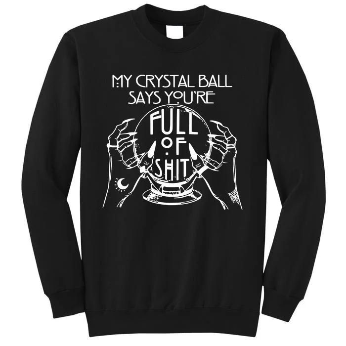 My Crystal Ball Says You're Full Of Shit Wizard Witch Fortune Teller Tall Sweatshirt