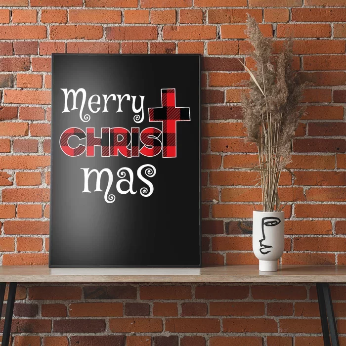 Merry Christmas Buffalo Plaid Poster