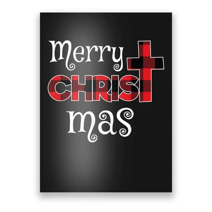 Merry Christmas Buffalo Plaid Poster