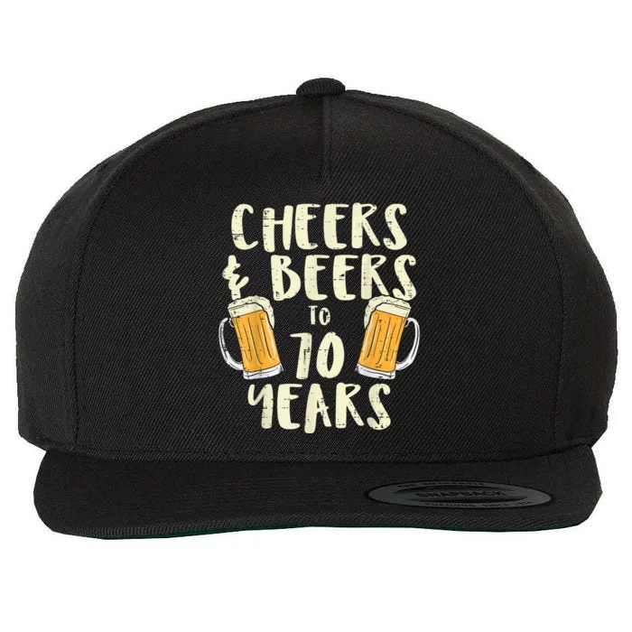 M.e.ns Cheers Beers 70 Years Old 70th Birthday Drinking Gift M.e.n Wool Snapback Cap