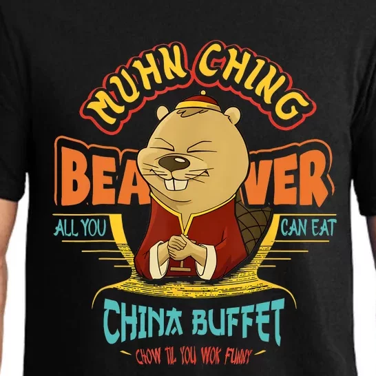 Muhn Ching Beaver All You Can Eat China Buffet Chow Pajama Set