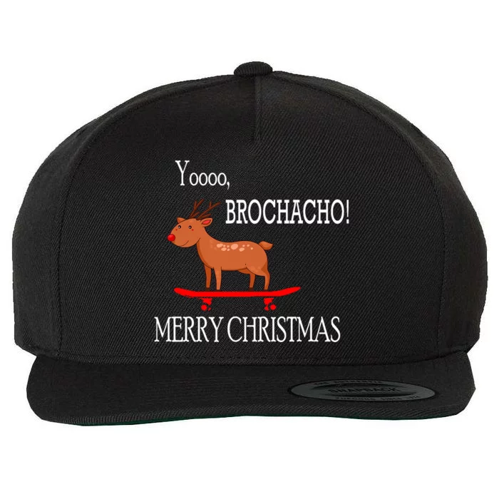 Merry Christmas Brochacho Wool Snapback Cap