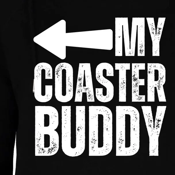 My Coaster Buddy Set 2/2 Pointing Left Roller Coaster Womens Funnel Neck Pullover Hood