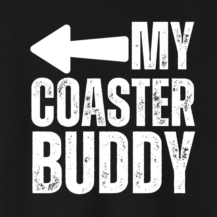 My Coaster Buddy Set 2/2 Pointing Left Roller Coaster Women's Crop Top Tee