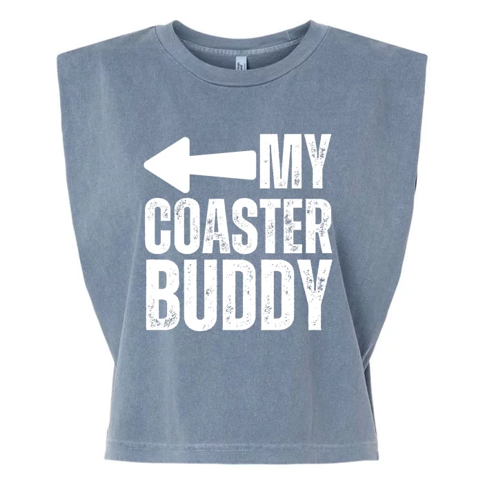 My Coaster Buddy Set 2/2 Pointing Left Roller Coaster Garment-Dyed Women's Muscle Tee