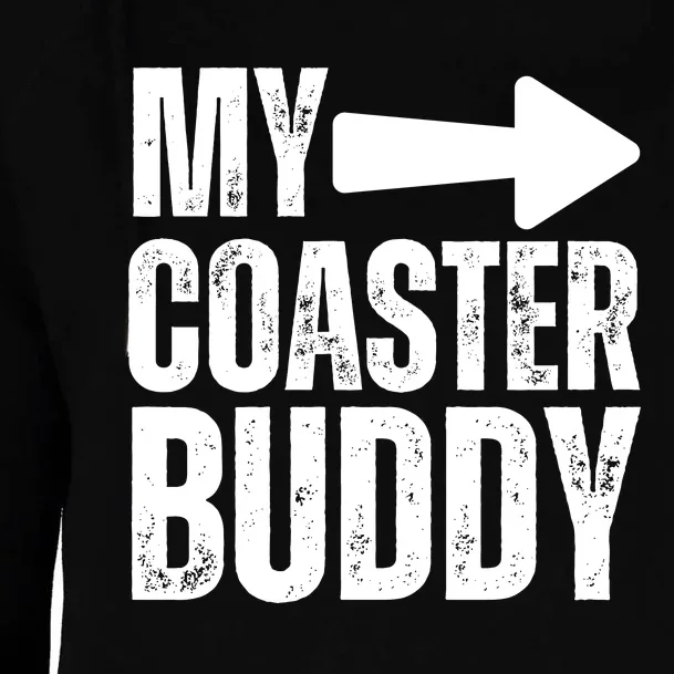 My Coaster Buddy Set 1/2 Pointing Right Roller Coaster Womens Funnel Neck Pullover Hood