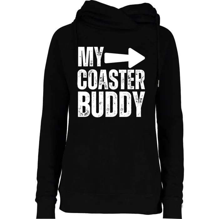 My Coaster Buddy Set 1/2 Pointing Right Roller Coaster Womens Funnel Neck Pullover Hood