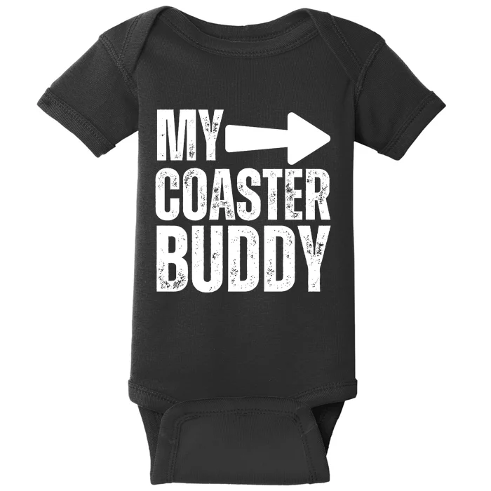 My Coaster Buddy Set 1/2 Pointing Right Roller Coaster Baby Bodysuit