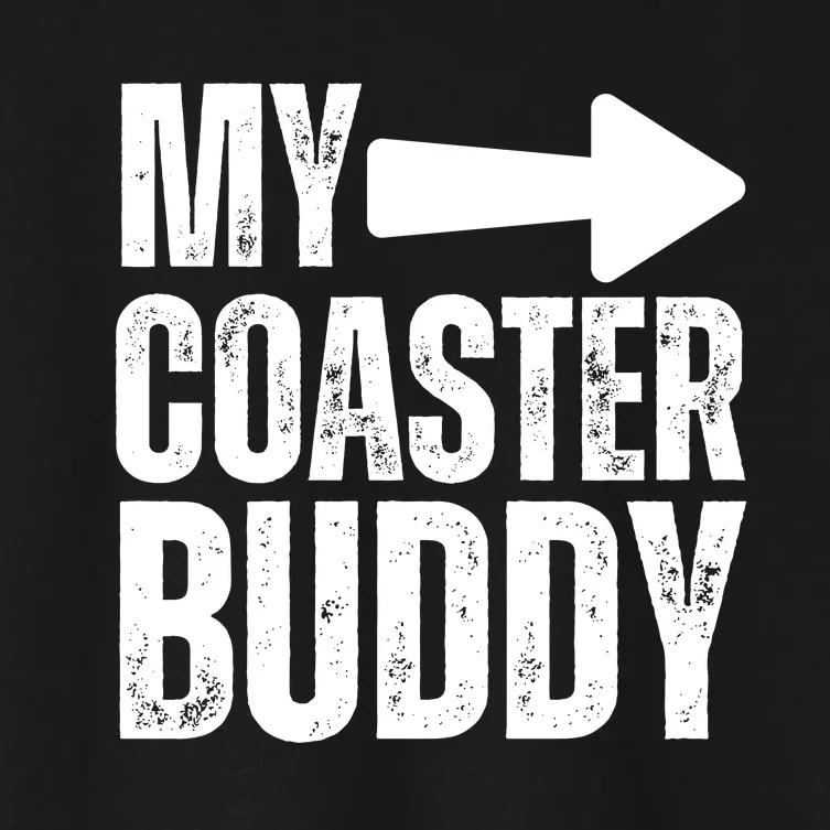 My Coaster Buddy Set 1/2 Pointing Right Roller Coaster Women's Crop Top Tee