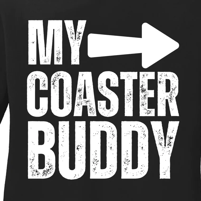 My Coaster Buddy Set 1/2 Pointing Right Roller Coaster Ladies Long Sleeve Shirt