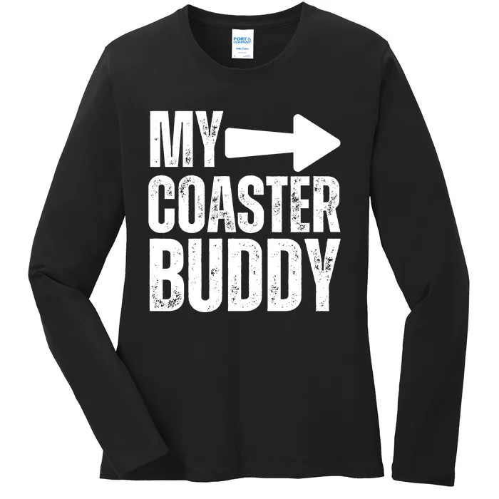 My Coaster Buddy Set 1/2 Pointing Right Roller Coaster Ladies Long Sleeve Shirt