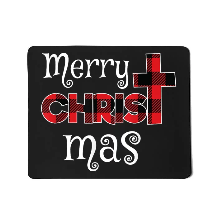 Merry Christmas Buffalo Plaid Mousepad