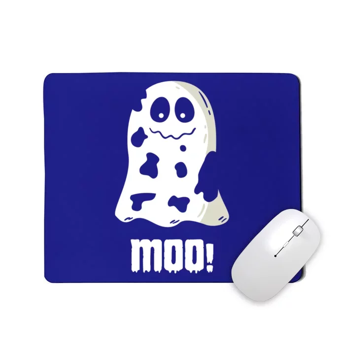 Moo Cute Boo Funny Cow Ghost Halloween Farmers Gift Mousepad