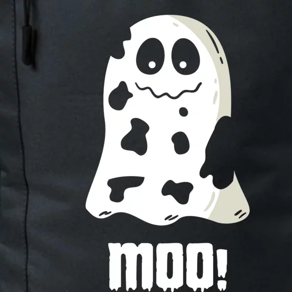 Moo Cute Boo Funny Cow Ghost Halloween Farmers Gift Daily Commute Backpack