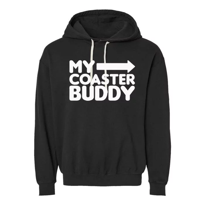 My Coaster Buddy Set 12 Pointing Right Roller Coaster Garment-Dyed Fleece Hoodie