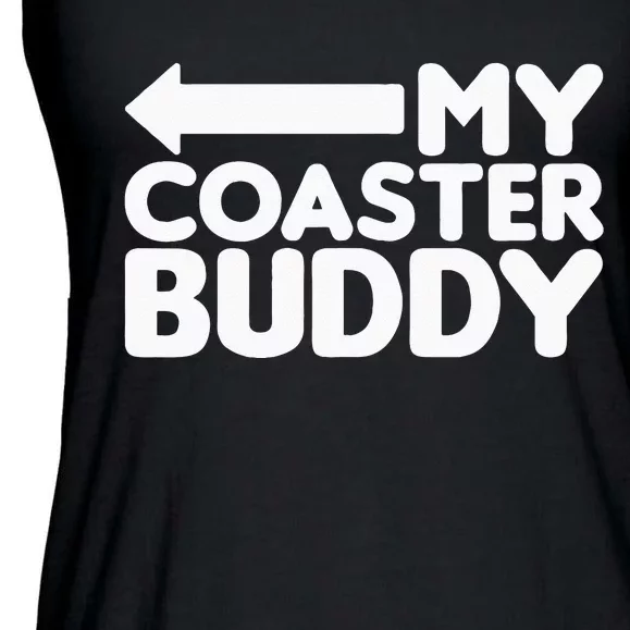 My Coaster Buddy Set 22 Pointing Left Roller Coaster Ladies Essential Flowy Tank