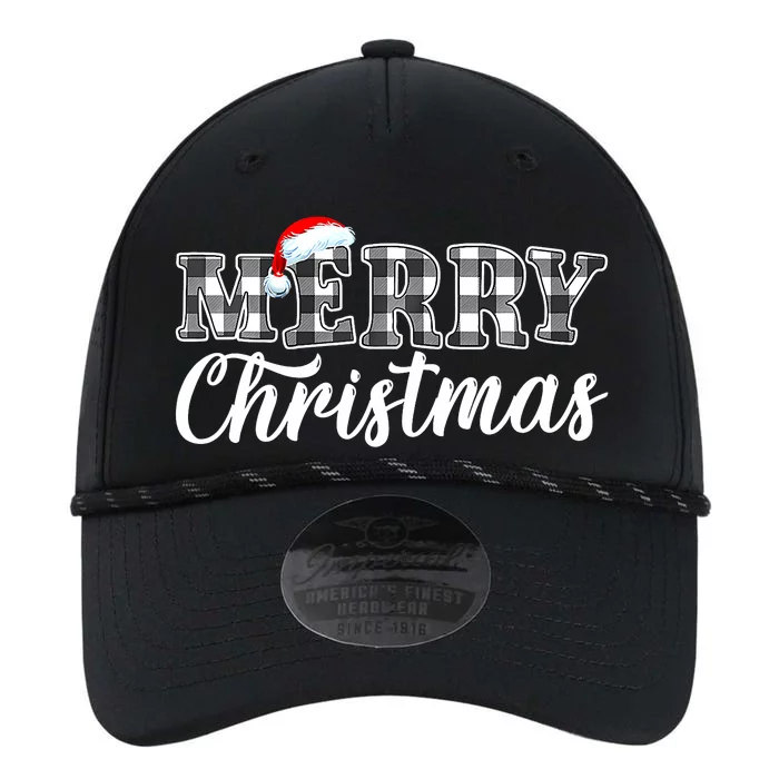 Merry Christmas Buffalo Black And White Plaid Performance The Dyno Cap