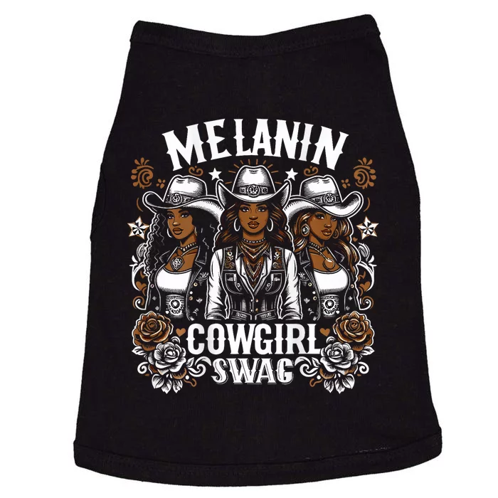 Melanin Cowgirls Black History African Melanin Cowgirl Swag Doggie Tank