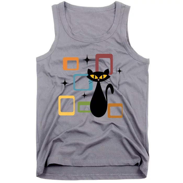 Mid Century Black Cat Tank Top