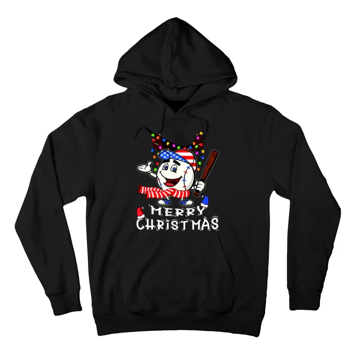 Merry Christmas Baseball Player Hoodie