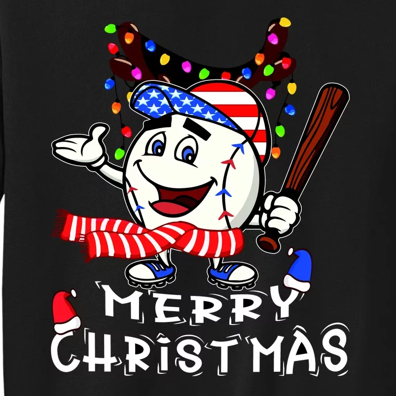 Merry Christmas Baseball Player Sweatshirt