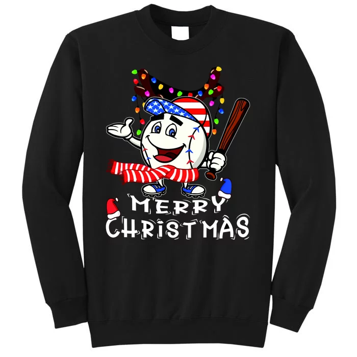 Merry Christmas Baseball Player Sweatshirt