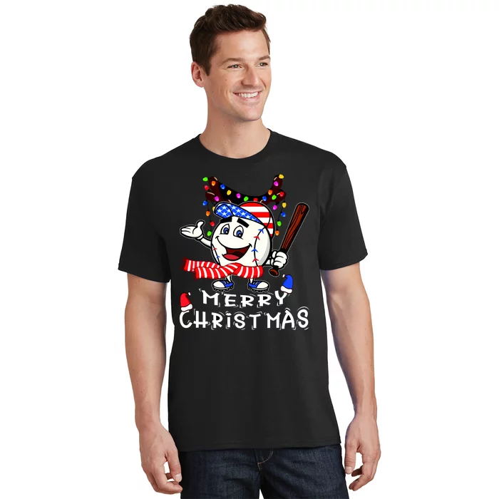 Merry Christmas Baseball Player T-Shirt