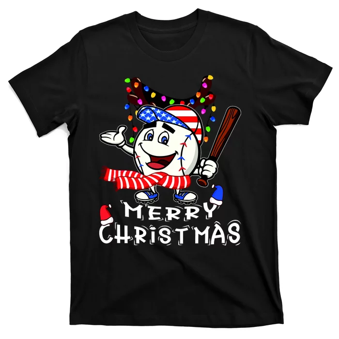 Merry Christmas Baseball Player T-Shirt