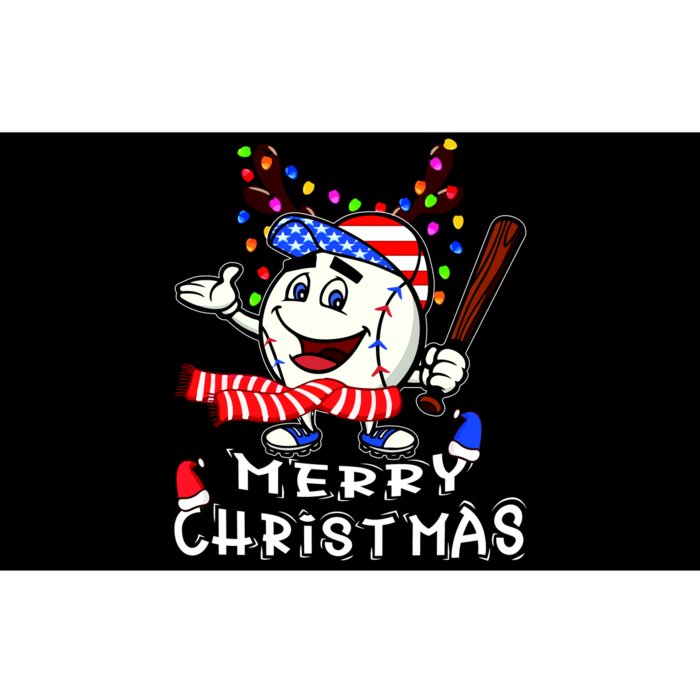 Merry Christmas Baseball Player Bumper Sticker