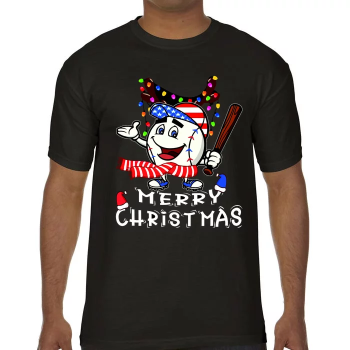 Merry Christmas Baseball Player Comfort Colors T-Shirt