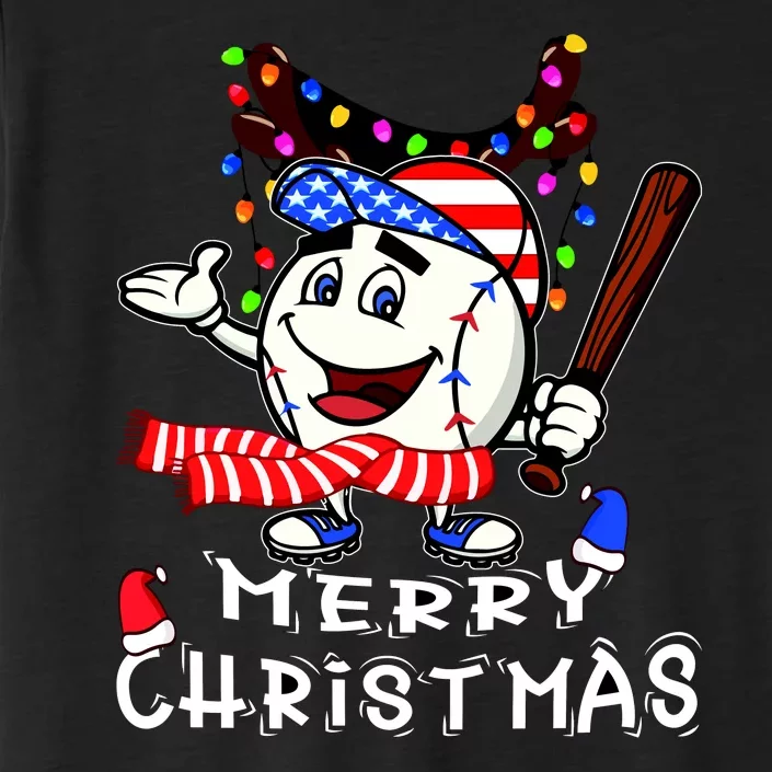 Merry Christmas Baseball Player ChromaSoft Performance T-Shirt