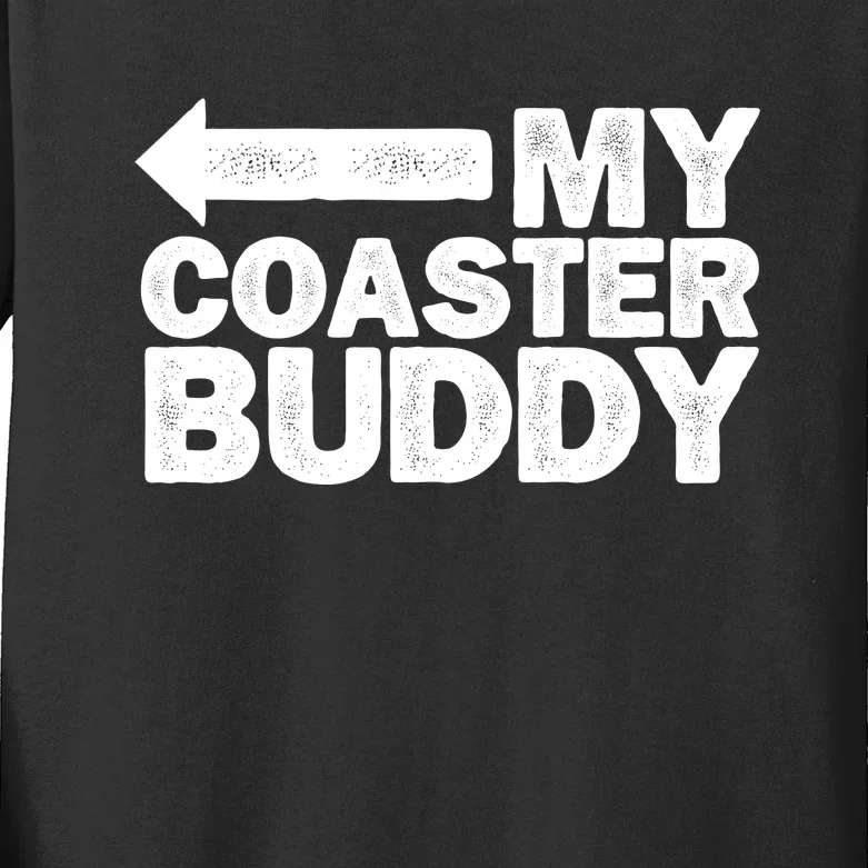 My Coaster Buddy Set 12 Pointing Right Roller Coaster Kids Long Sleeve Shirt