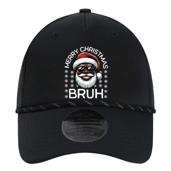 Merry Christmas Bruh Funny Christmas Santa Claus Performance The Dyno Cap