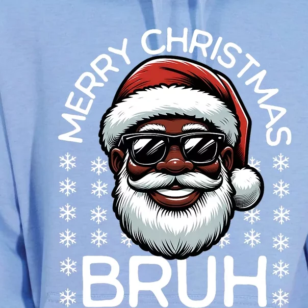 Merry Christmas Bruh Funny Christmas Santa Claus Unisex Surf Hoodie