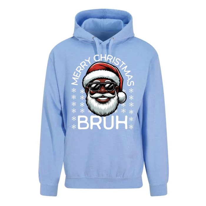 Merry Christmas Bruh Funny Christmas Santa Claus Unisex Surf Hoodie