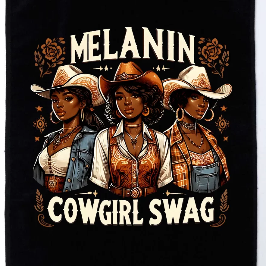 Melanin Cowgirls Black History African Melanin Cowgirl Swag Platinum Collection Golf Towel