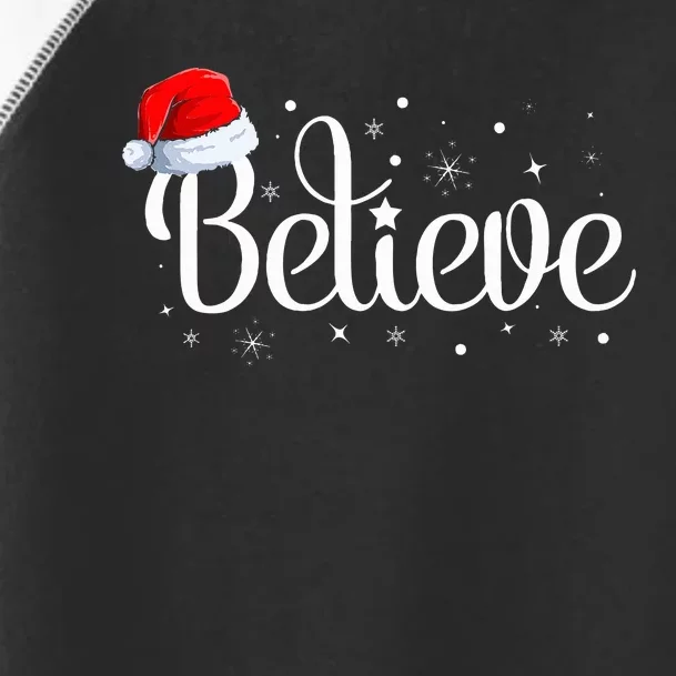 Merry Christmas Believe in Santa Claus Family Pajamas Toddler Fine Jersey T-Shirt