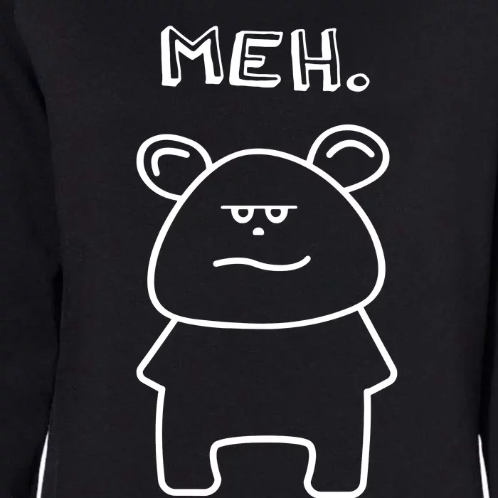 Meh Cute Bear Womens California Wash Sweatshirt