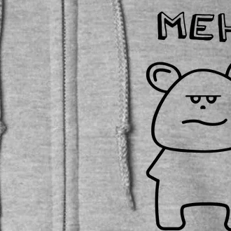 Meh Cute Bear Full Zip Hoodie