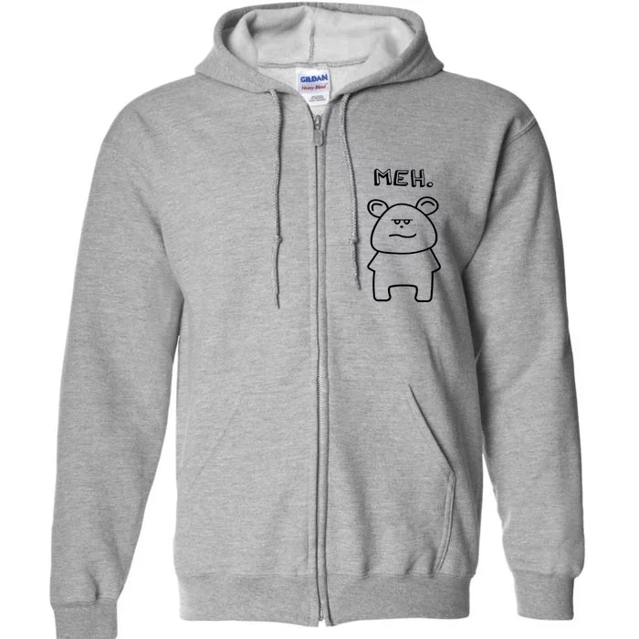 Meh Cute Bear Full Zip Hoodie