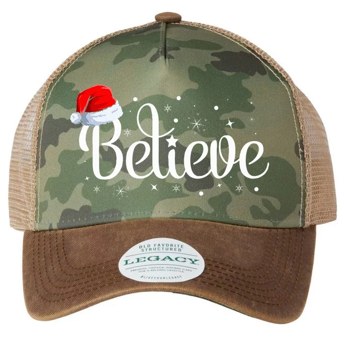 Merry Christmas Believe in Santa Claus Family Pajamas Legacy Tie Dye Trucker Hat