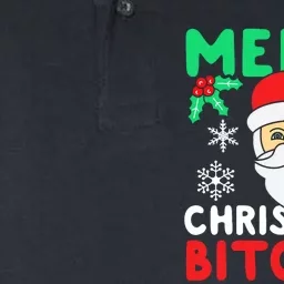 Merry Christmas Bitches Inappropriate Christmas Softstyle Adult Sport Polo