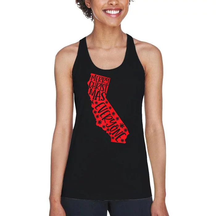 Merry Christmas California Tank Top Women's Racerback Tank