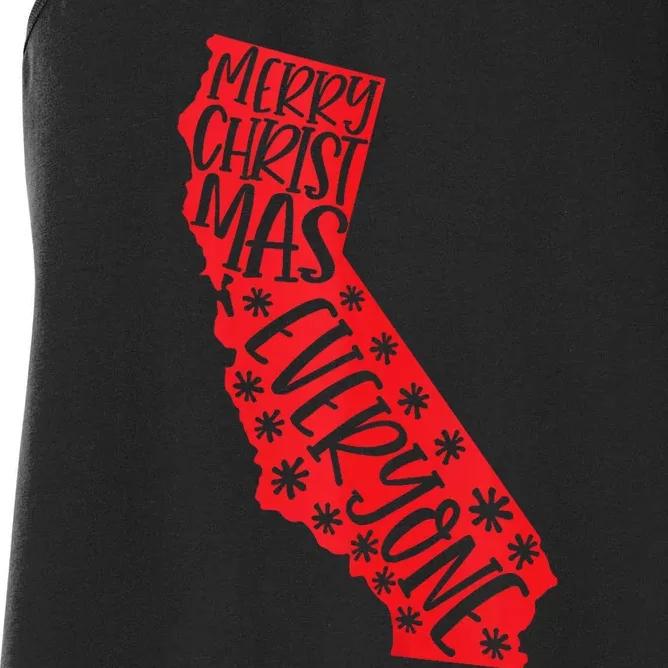 Merry Christmas California Tank Top Women's Racerback Tank