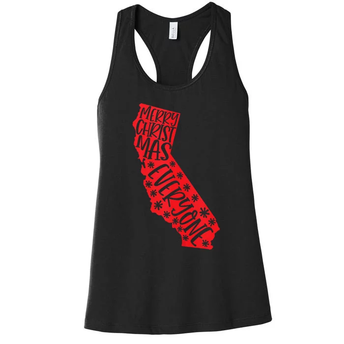 Merry Christmas California Tank Top Women's Racerback Tank