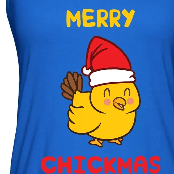 Merry Chickmas Cute Baby Chick Farm Christmas Funny Gift For Gift Ladies Essential Flowy Tank