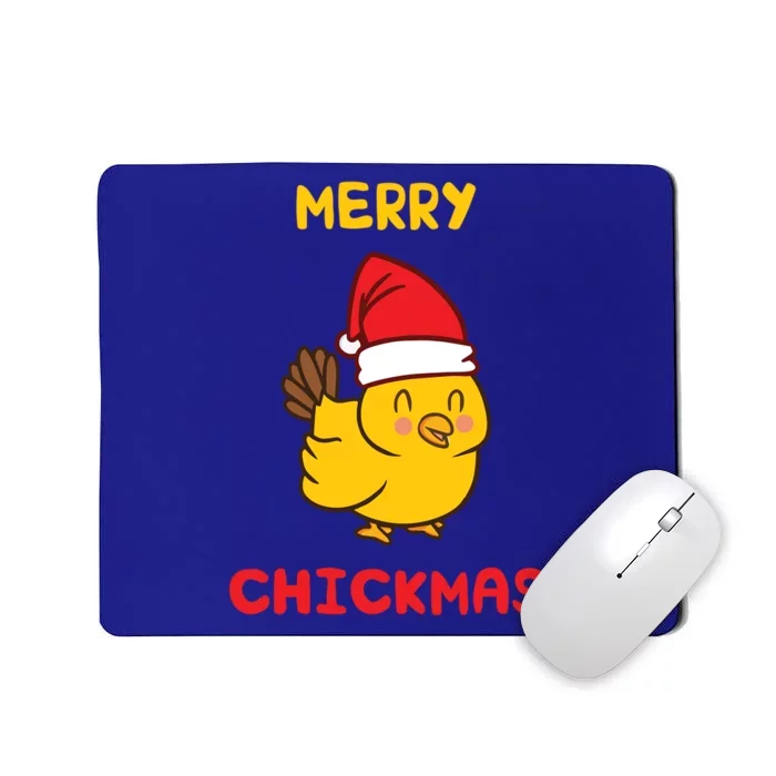 Merry Chickmas Cute Baby Chick Farm Christmas Funny Gift For Gift Mousepad