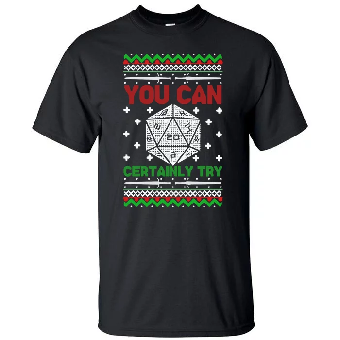 Merry Critmas Christmas D20 Rpg Board Game Role Play Tall T-Shirt